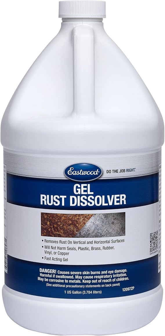 Eastwood Gel Rust Dissolver Gentle Reusable 1 Gallon for Engine Parts