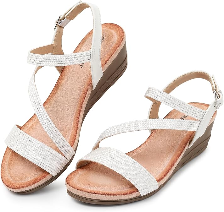 Wedge Sandals for Women Dressy: Summer Comfortable Strappy Sandal