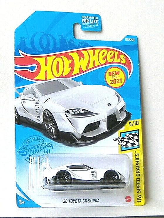 DieCast Hotwheels '20 Toyota GR Supra - HW Speed Graphics 5/10 [White] 178/250 for unisex, children