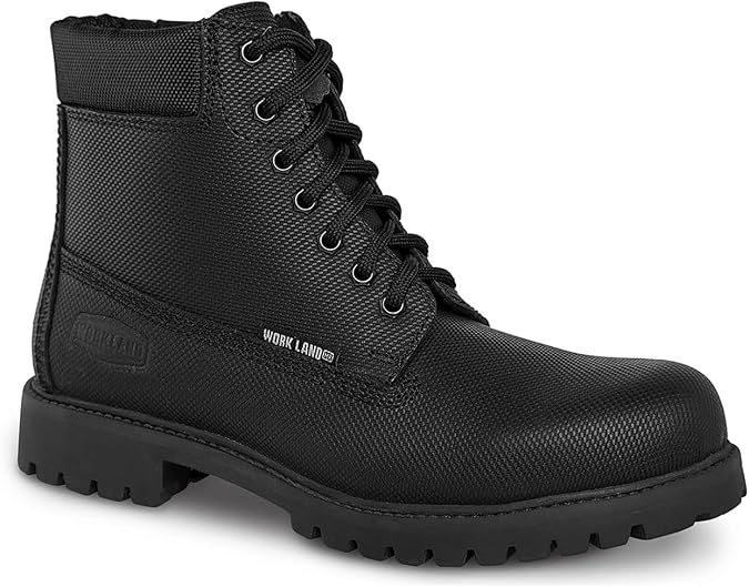 WORKLAND 77611 Men s Casual Boot, Leather, Lightweight Lace-up Hiking Boot, Slip Resistant Soft Toe (9.5, numeric_9_point_5)