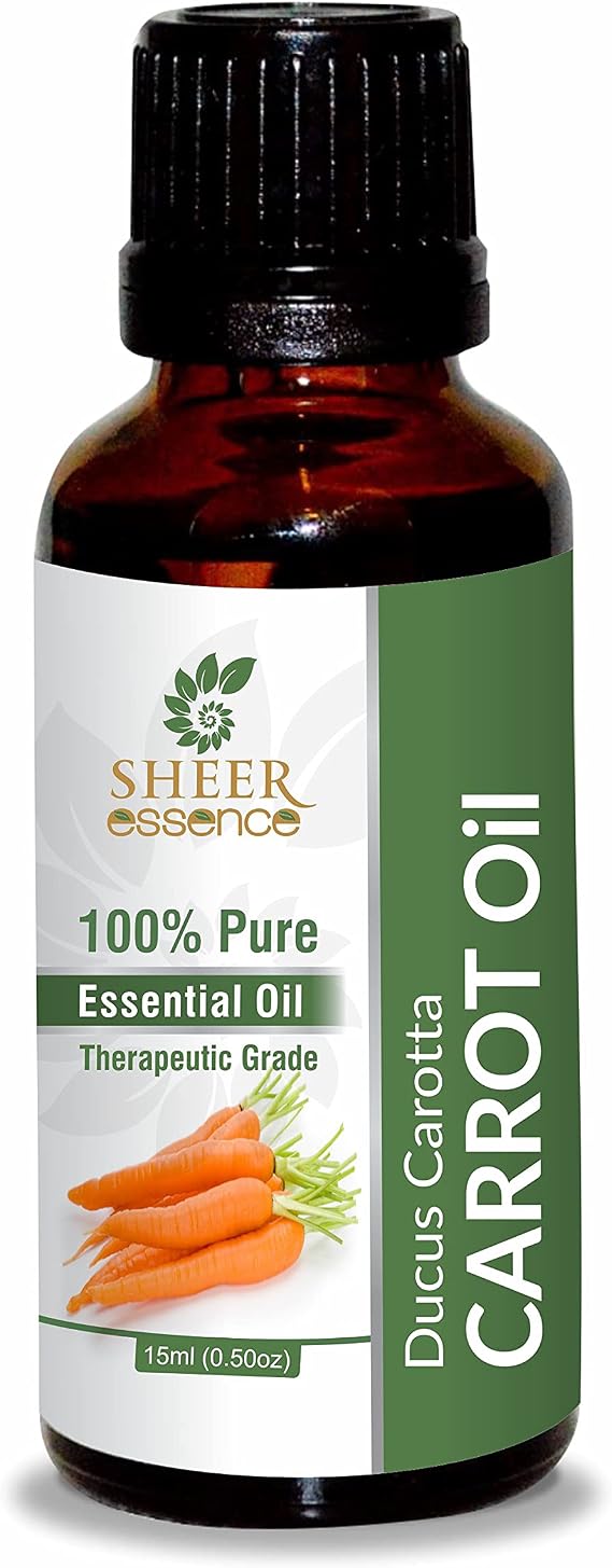 CARROT OIL 100% Pure Undiluted Natural Uncut Therapeutic Grade Cold Pressed Carrier Oils For Skin, Hair And Aromatherapy 500ML