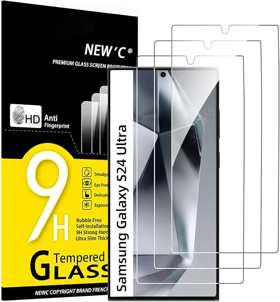 NEW'C for Samsung Galaxy S24 Ultra Screen Protector Tempered Glass