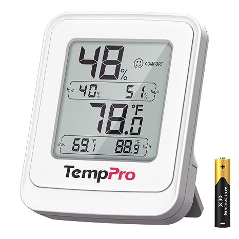 TempPro TempAir Digital Hygrometer Indoor Thermometer with IPX5 Waterproof