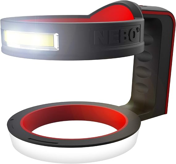 NEBO Glow Stainless-Steel Tumbler Holder: Will fit a 30oz Tumbler or a 20oz Tumbler with The Included Insert, This Cup Handle Doubles Over As A High Lumen Flashlight - 6668