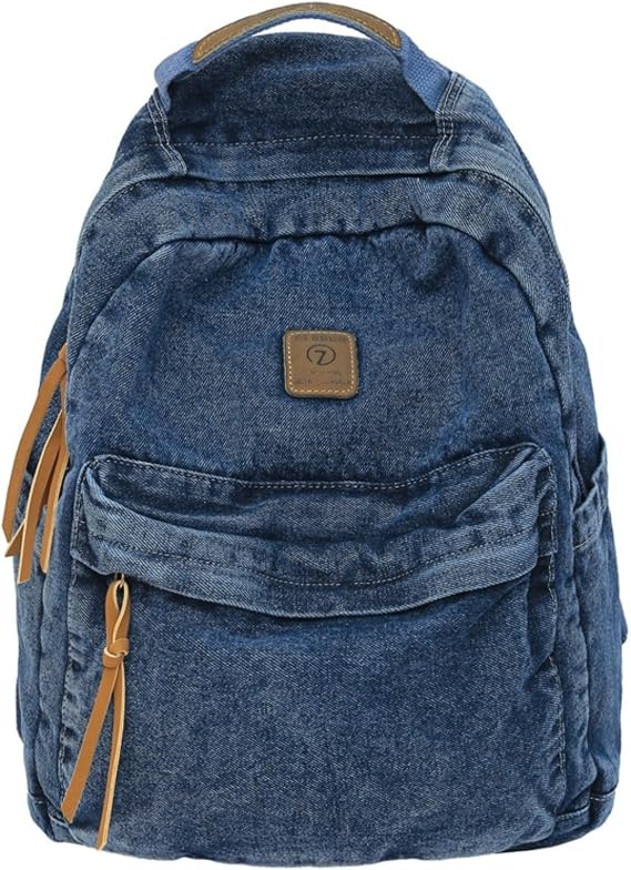 Vintage Aesthetic Denim Backpack for Women Men Grunge Y2k Travel Jeans Rucksack College Retro Lightweight Daypack