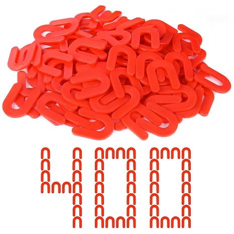 Horseshoe Shims Tile Spacers 1/8 Inch (3mm) 400Pcs U-Shaped Plastic Shims for Tile Leveling System Floor Wall Ceramic Tile Stone Installation - Red