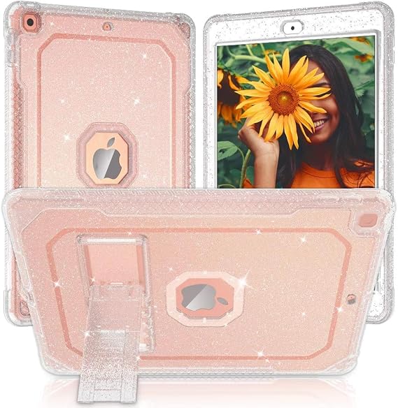 ZoneFoker Case for iPad 9th/8th/7th Gen 10.2 inch Glitter Clear