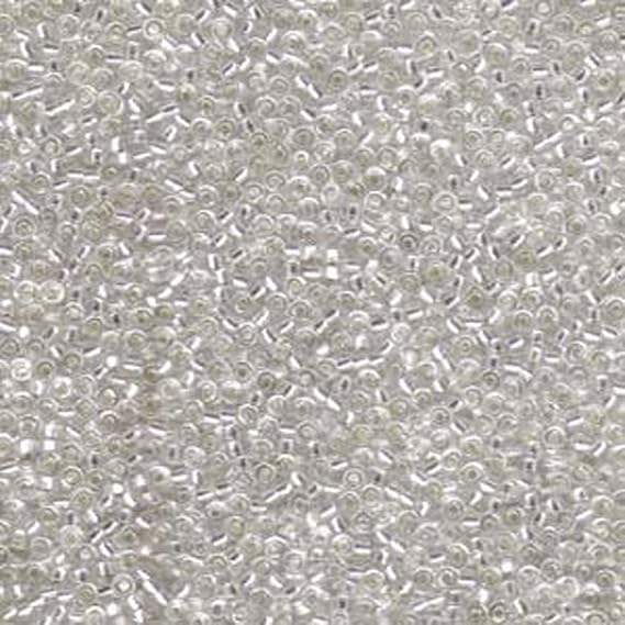 Miyuki Round Seed Beads, 11/0, Crystal Clear Silver Lined, 24g Tube, Glass Beads for Loom Weaving, Embroidery, Stringing & Jewelry Making, Made in Japan