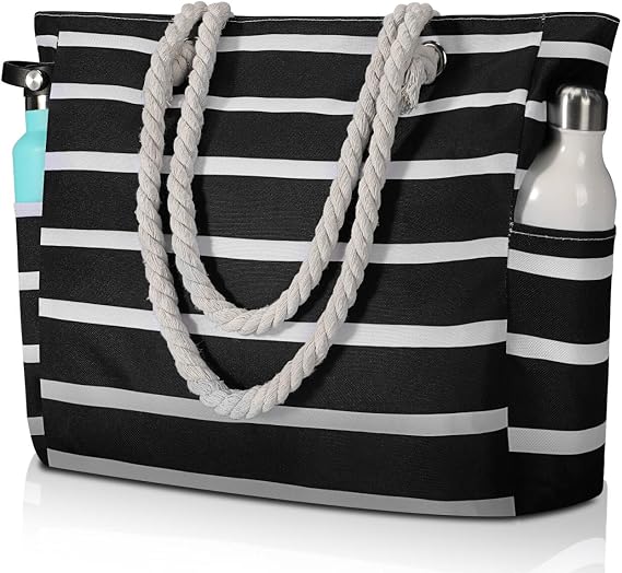 Clothirily Beach Bag for Women, Large Beach Tote Bag Waterproof with Zipper