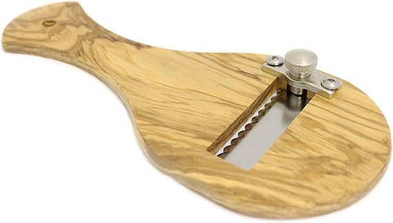 Paderno World Cuisine Serrated Truffle Slicer, Olivewood