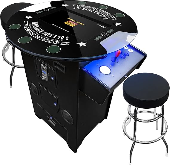Creative Arcades Full-Size Commercial Grade Machine -Pub Style Arcade Table for 2 Player Cabinet for Home, 412 Games, Multiplayer Control Panel and Screen Size 22 inch.