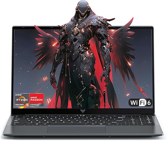 KAIGERR 2026 Laptop, D Ryzen 5 7430U (Up to 4.3GHz), 16GB RAM 512GB NVMe SSD, 15.6in IPS Laptop Computer WiFi 6 Bluetooth 5.2, Home Laptops Office Laptops, HDMI Type-C, Numeric Keypad,