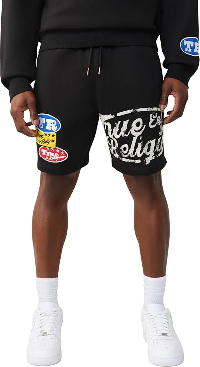 True Religion Mens Logo Sweat Short | Elastic Waist