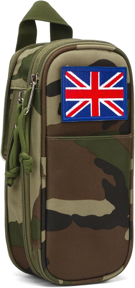 Pencil Case Big Capacity High Large Storage Tactical Small Tool Pouch Bag Marker Pen Case Stationery Bag Travel Holder School College Office Organizer for Kids Men Women Adult Teens 