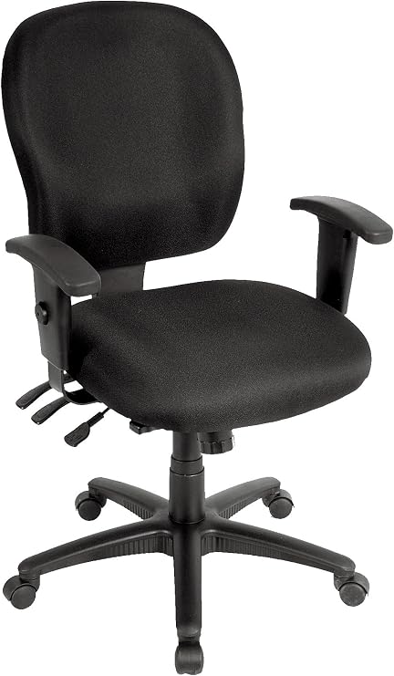 Eurotech Seating Racer Midback Swivel Chair, Black
