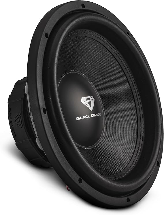 BLACK DIAMOND DIA-12S 12" Car Subwoofer 250W RMS / 500W Max, 4-Ohm, High-Performance Bass, Treated Rubber Surround, Aluminum Voice Coil, Steel Basket