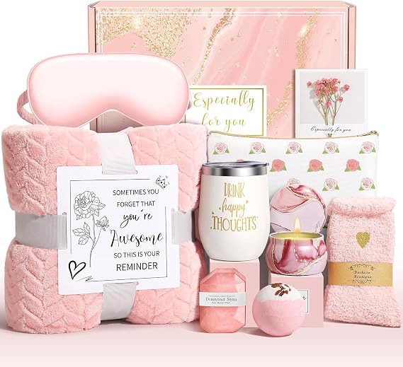 Wasocol Happy Birthday Gifts for Women Mom Grandma Wife Best Friend Sister Her, Unique Relaxing Self Care Package Spa Gift Baskets for Women