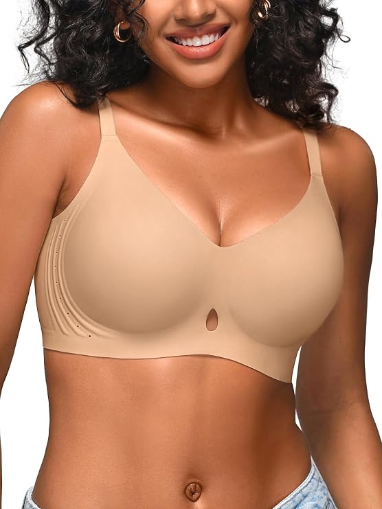 Wireless Jelly Bras for Women Seamless Padded T-Shirt Bralette - S-L