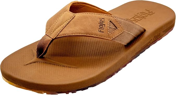 Flojos Salto Men's Sandal, Triangle Cut Thong Starp W/Memex Bed & Sunset Outsole