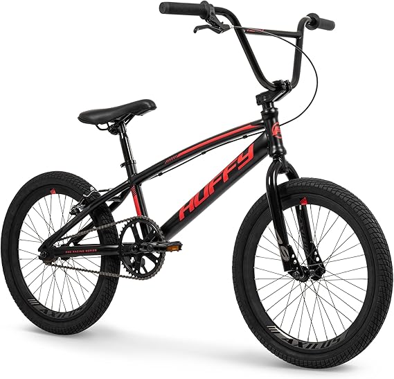 Huffy 20 Inch BMX Race/Freestyle Bikes, Multiple Color Options | Freestyle Bikes for Stunts and Street Riding, Race Bikes for Fast Performance on the Track, Lightweight, Durable, Kids/Teens