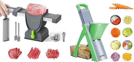 Safe Mandoline Slicer + Fresh Meat Slicer