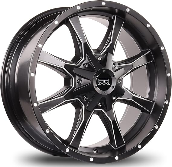 20x9 Mudder Trucker MT513 Breakover Black w/Milled Edge 8x165.1 ET18 wheel