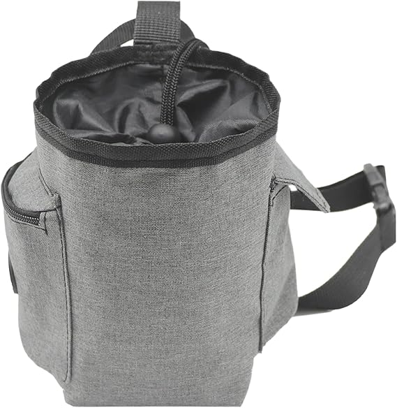 Climbing Chalk Bag - Chalk Storage Organizer with Zippered Pocket and Adjustable Waist Belt, Multipurpose Chalk Bag Bucket | Drawstring Closure Pouch, Organizer Pack for Weightlifting, Gymnastics