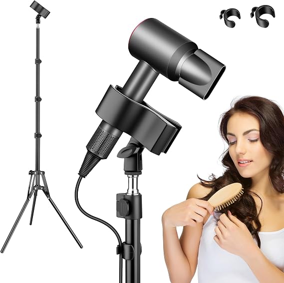 Nineigh Hair Dryer Stand Hands Free, 20-63 Inch Adjustable Blow Dryer Stand