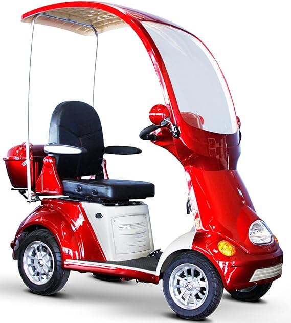 Adult Electric Mobility Scooter with Roof, Four Wheel, Golf Cart Scooter