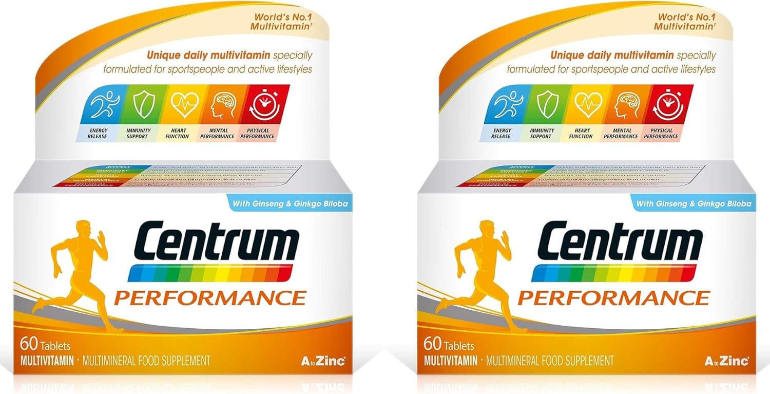 Centrum Performance - Pack of 60 - Multivitamin Tablets PACK of 2