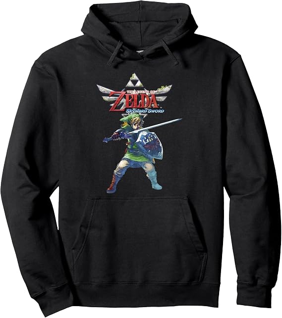 Legend Of Zelda The Skyward Sword Royal Crest Link Portrait Pullover Hoodie