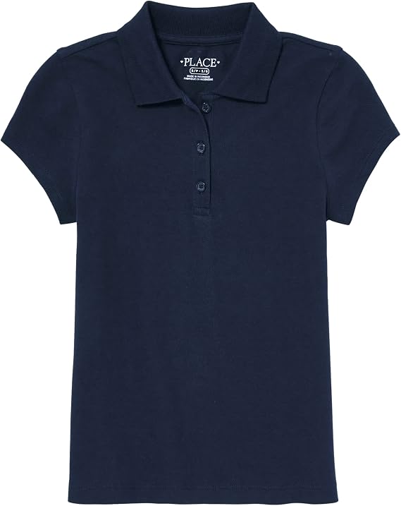 The Children's Place Girl's Multipack Short Sleeve Pique Polos Shirt (Pack of 2)