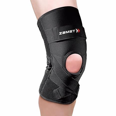 Zamst ZK-Protect Sports Knee Brace With Flexible Resin Stays Protecting the Knee Ligaments For Sprains of the ACL, MCL, LCL-for Basketball, Volleyball, Football, Soccer,Skiing (X-Large)