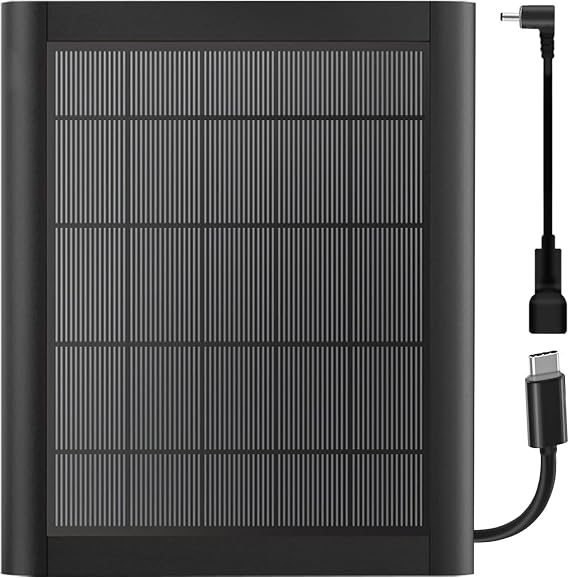8W Solar Panel Charger for Camera, 9.8inch Camcorder Solar Panel with 10FT USB C Cable for Outdoor Cam Plus, Stick Up Cam/Pro, Spotlight Camera Plus/Pro Battery (8W-1Pack)