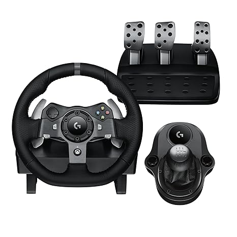 Logitech G920 Driving Force Racing Wheel and Pedals, Force Feedback  Logitech G Driving Force Shifter - Xbox Series X|S, Xbox One and PC, Mac - Black