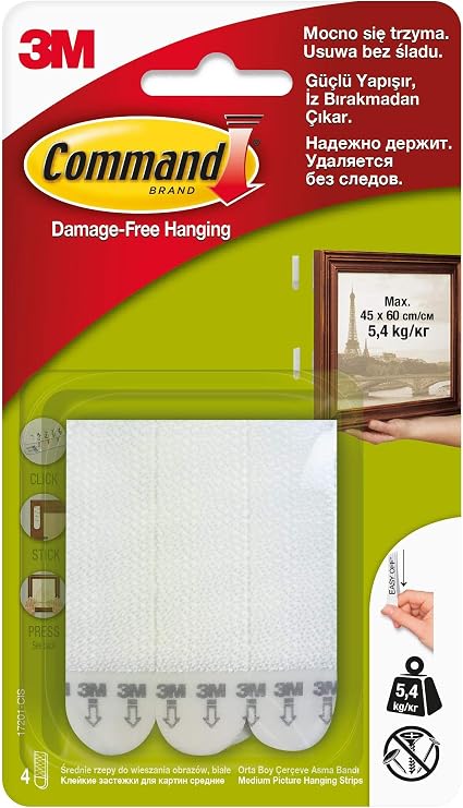 Command 17201 Velcro Tape, Medium Size