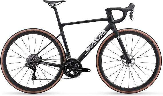 SAVADECK Carbon Road Bike, 24 Speeds Lightweight Road Bicycle with Shimano Ultegra 9270 Groupset, T1000 Full Carbon Disc Brake Race Bike for Adult