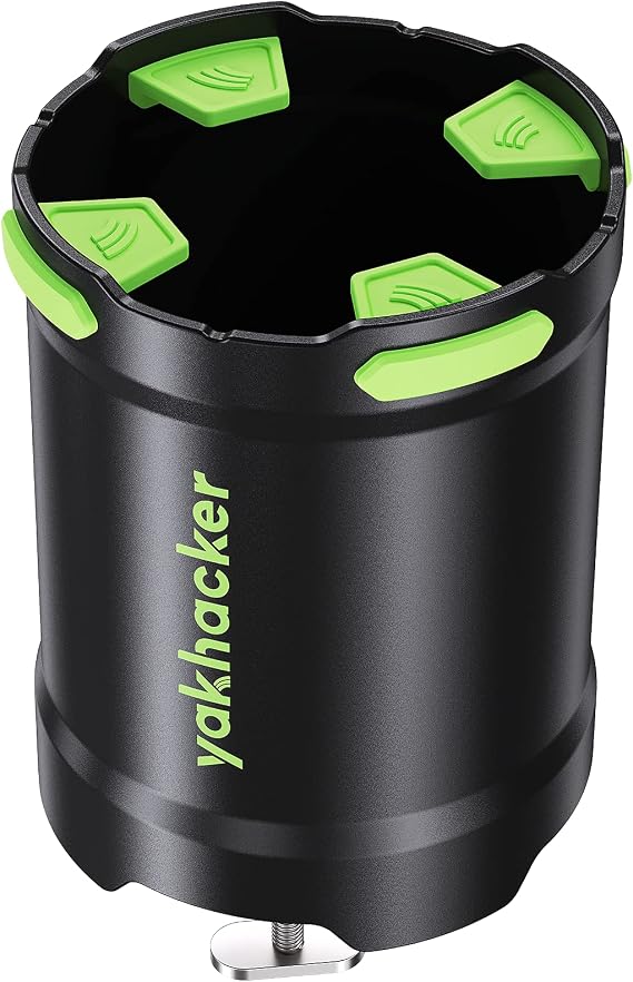 YAKHACKER Kayak Cup Holder with Rubber Tab - Multi-Functional and Anti-toppling Cup Holder for Kayak - Phone Holder, Drinks Holder, Fishing Tool, Kayak Track Mount Install