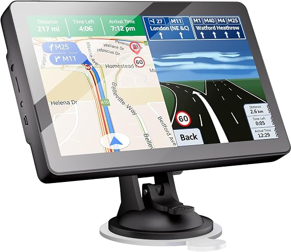 GPS Navigation for Car, 2026 Map 9 inch Touch Screen Car GPS 256-16GB, Voice Turn Direction Guidance, Support Speed and Red Light Warning, Pre-Installed North America Lifetime map Free Update
