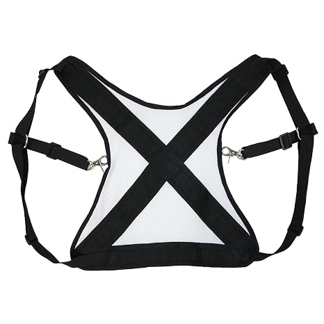 PUMYPOREITY Fishing Shoulder Back Harness, Adjustable Sea Fishing Rod Holder Vest, Offshore Stand Up Fishing Fighting Belt, Distribute Load, Prevent Sprain, Boat Fishing Shoulder Vest Harness,Black