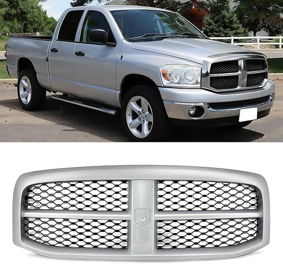 Bright Silver Front Grille Fit for 2006-2008 Dodge Ram 1500 2500