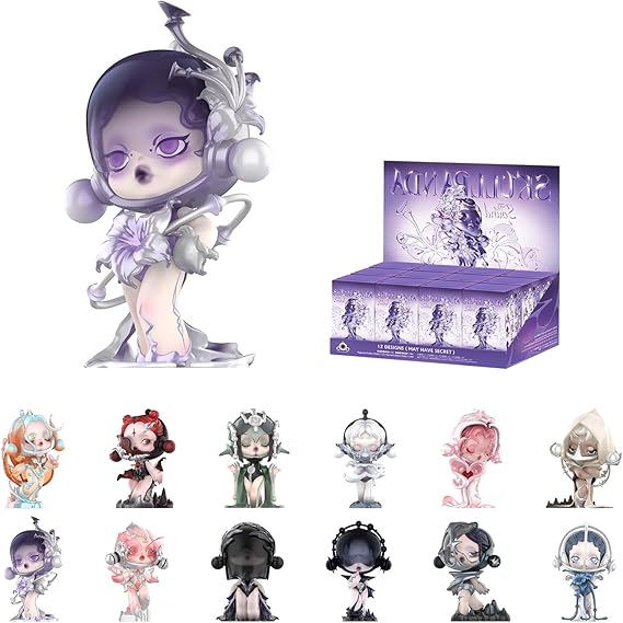 POP MART SKULLPANDA The Sound Series Figures, 12PCs SKULLPANDA Blind Box Figures, Random Design Action Figures Collectible Toys Home Decorations, Holiday Birthday Gifts, Whole Set