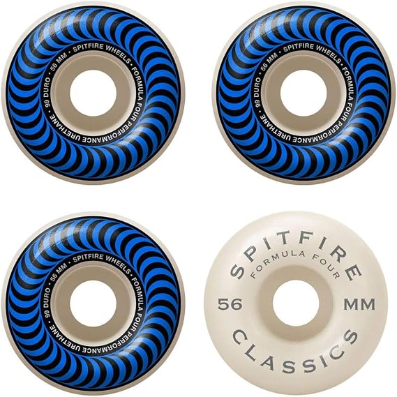 Spitfire Skateboard Wheels F4 Classics 99A BlueWhite 56mm