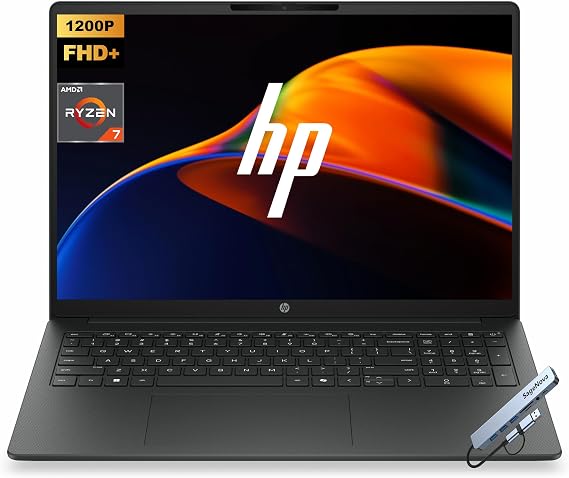 HP 200 G2a, 16" WUXGA IPS LED AI Business Laptop Computer, AMD Ryzen 7 250, 16GB DDR5 RAM 1TB SSD, Windows 11 Pro, RJ-45, Wi-Fi 7, Numeric Keypad, Docking Station, Gray