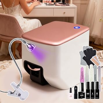 Nail Printer Nail Art Machine, Portable Mobile 3D Nail Printer Machine for DIY Photos/Cartoons/Texts, W/Ink Cartridge (Prints About 500 Nails),1000+ Design Gallery Pro-kit