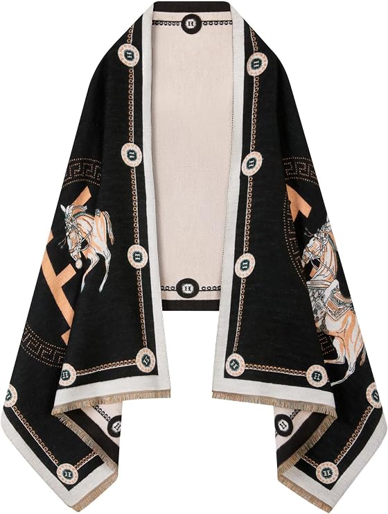 Women's Reversible Pashmina Shawl Wrap for Women Big Scarf Holiday Gifts