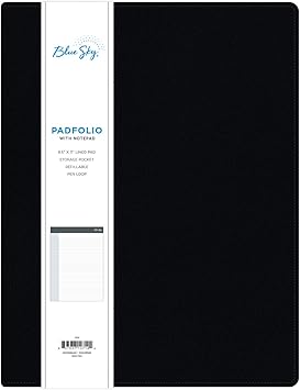 Blue Sky Professional Padfolio: Comprehensive Portfolio and Efficient Document Organizer, Ideal Business Accessory for Modern Professionals, 9.5" x 12"
