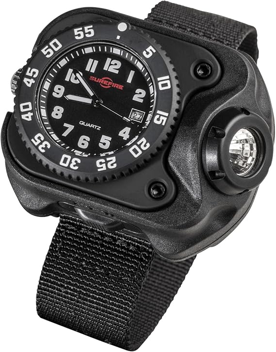 SureFire 2211 Signature Rechargeable Variable-Output LED WristLight & Watch 2211-B-BK-SF