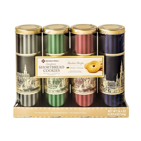 Member's Mark Shortbread Cookies Tins, 56.4 Ounce