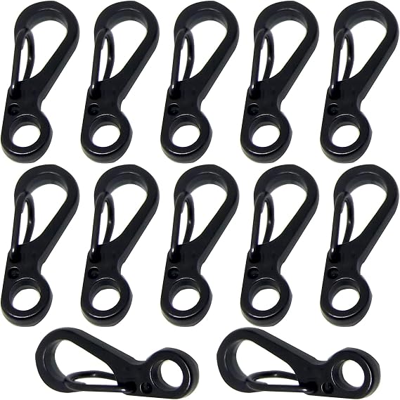 Mini Carabiner Clips with Metal Spring Wiregate Hook and Little Eye Hole for Keychain Backpack Clasps